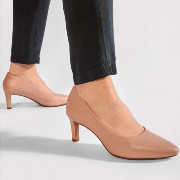 NIB Clarks Calla Rose Praline Leather Pump Size 9.5M - Picture 1 of 7